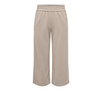 Jogger Pants ONLY "ONLPOPTRASH-SUKI LIFE MW CULOTTE PNT", Damen, Gr. XS (34), N-Gr, beige (pure cashmere), Milano Rib, Obermaterial: 63% Viskose, 32% Nylon, 5% Elasthan, unifarben, regular fit knöchel