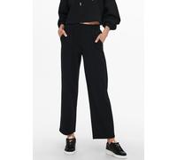 Jogger Pants ONLY "ONLPOPTRASH-SUKI LIFE MW PANT PNT", Damen, Gr. XS (34), Länge 32, schwarz, Sweatware, Obermaterial: 63% Viskose, 32% Nylon, 5% Elasthan, unifarben, knöchellang, Hosen (27688754-XS)