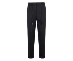 Jogger Pants PHILIPP PLEIN "Jogginghose", Herren, Gr. 48, EURO-Größen, schwarz (02, schwarz), Stoff: 41% Polyester, 55% Wolle, 4% Elasthan. Futter: 65% Polyamid, 35% Baumwolle, Hosen (36069945-48) 02,