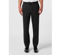 Jogger Pants PHILIPP PLEIN "Wool Jogging Trousers", Mädchen, Gr. 52, EURO-Größen, schwarz (02, schwarz), Stoff: 41% Polyester, 55% Wolle, 4% Elasthan. Futter: 65% Polyamid, 35% Baumwolle, Hosen (36069