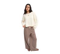 Jogger Pants ROXY "Blossom Ridge", Damen, Gr. M, chestnut blossom ridge stripe, Obermaterial: 68% Viskose, 29% Polyester, 3% Elasthan., Hosen (32105211-M) chestnut blossom ridge stripe
