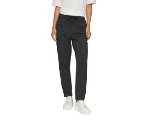 Jogger Pants S.OLIVER, Damen, Gr. 36, N-Gr, grau (grau, schwarz), Obermaterial: 45% Viskose, 41% Polyamid, 9% Polyester, 5% Elasthan. Futter: 100% Polyester, meliert, relaxed fit knöchellang, Hosen Jo