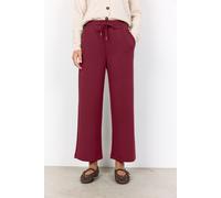 Jogger Pants SOYACONCEPT "SC-BANU 33", Damen, Gr. S, N-Gr, rot (dunkelrot), Sweatware, Obermaterial: 48% Modal, 48% Polyester, 4% Elasthan, unifarben, gerade knöchellang, Hosen, mit geradem Bein (4771