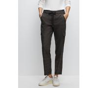 Jogger Pants STREET ONE, Damen, Gr. 38, Länge 30, silk braun, Stoff, 62% Polyester, 33% Viskose, 5% Elasthan, kariert, loose fit lang, Hosen, Middle Waist (37615934-38) silk braun