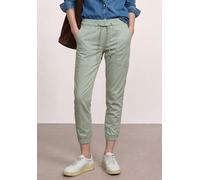 Jogger Pants STREET ONE, Damen, Gr. 44, Länge 28, grün (mint leaf), Web, 97% Baumwolle, 3% Elasthan, unifarben, loose fit knöchelfrei, Hosen, aus Baumwolle mit Stretchanteil (87059550-44) mint leaf