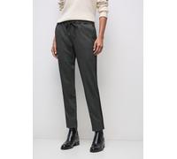 Jogger Pants STREET ONE, Damen, Gr. 46, Länge 30, schwarz, Stoff, 80% Polyester, 18% Viskose, 2% Elasthan, unifarben, slim fit normal, Hosen, mit Galonstreifen (63038850-46) schwarz