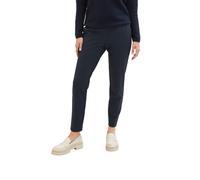 Jogger Pants TOM TAILOR "Loose - Slim", Damen, Gr. 44, Länge 32, blau (marine), Web, Obermaterial: 60% Viskose, 34% Polyamid, 6% Elasthan, unifarben, lässig geschnitten lang, Hosen Jogger Pants, mit B
