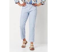 Jogger Pants TONI "Sue", Damen, Gr. 36, N-Gr, blau (fresh blau), Web, Obermaterial: 82% Baumwolle, 15% Polyester, 3% Elasthan, unifarben, regular fit 7/8-Länge, Hosen Jogger Pants, mit elastischem Bun