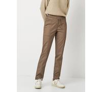 Jogger Pants TONI "Sue Jogpants", Damen, Gr. 40, N-Gr, grau (taupe), Web, Obermaterial: 82% Baumwolle, 15% Polyamid, 3% Elasthan, unifarben, regular fit knöchellang, Hosen Jogger Pants, mit elastische