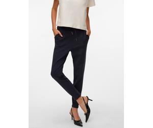 Jogger Pants VERO MODA "VMEVA MR LOOSE STRING PANT GA NOOS", Damen, Gr. M (38), Länge 34, blau (night sky), Web, Obermaterial: 65% Viskose, 30% Nylon, 5% Elasthan, unifarben, loose fit 7/8-Länge, Hose