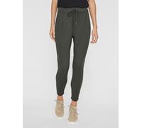 Jogger Pants VERO MODA "VMEVA MR LOOSE STRING PANT GA NOOS", Damen, Gr. S (36), Länge 32, grau (peat), Web, Obermaterial: 65% Viskose (LENZING™ ECOVERO™), 30% Nylon, 5% Elasthan, unifarben, loose fit