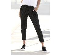 VIVANCE Jogger Pants Damen schwarz-weiß-gestreift Gr.36