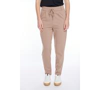 Jogger Pants ZABAIONE "Le44andra", Damen, Gr. L (40), N-Gr, grau (taupe), Milano Rib, Obermaterial: 63% Viskose, 32% Nylon, 5% Elasthan, unifarben, normal, Hosen (19216034-L) taupe