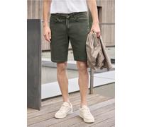 Bermudas STREET ONE MEN, Herren, Gr. 36, tidewood grün, Web, 82% Baumwolle, 17% Polyester, 1% Elasthan, unifarben, comfort fit kurz, Hosen Bermudas, Middle Waist (50931309-36) tidewood grün