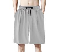 Jogging Shorts Herren Kurz Übergröße 4xl 5xl Sweatpants Trainingshose Bequeme Cotton Sommerhose Laufshorts Sommer Beach Shorts Luftige Freizeithose Tennishose Outdoor Sporthose mit (Grey, XXXXXL)