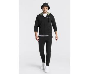 Jogginganzug CHAMPION "Terry Hooded Full Zip Sweatshirt", Herren, Gr. XL, nbk, nbk, olvn, Obermaterial: 55% Baumwolle, 45% Polyester, Sportanzüge Jogginganzug, 2-teiliges Set, mit Kapuze, aus Baumwoll