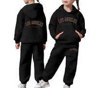 Jogginganzug Kinder Mädchen Schlafanzüge Langarm Lang Hose Pyjama Set Langarm Pyjama Set Bunt Kinder Warm Nachtwäsche Mädchen Langarmshirt Gestreift mit Thermohose