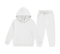 Jogginganzug Mädchen Jungen 2 Teilige Sportbekleidung Sportlich Rippensaum Hoodie Jogginghose Outfit Einfarbige Warme Trainingsanzug Sportanzug Sets Schule Freizeitanzug Bekleidungssets