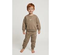 Nike Kids Essential Fleece Crew Long Sleeve Set Braun 5-6 Years Kinder