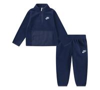 Jogginganzug NIKE SPORTSWEAR "LIFESTYLE ESSENT 1/2 ZIP SET", Mädchen, Gr. 92 (24), midnight navy, Obermaterial: 100% Polyester, Sportanzüge Jogginganzug, zweiteiliges Set, für Babys (13013569-92) midn