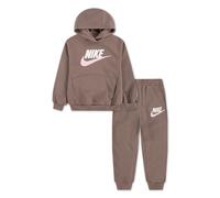 Jogginganzug NIKE SPORTSWEAR "NKN CLUB CHENILLE FLC HOODY JO", Jungen, Gr. 116 (6), braun, angeraute Sweatware, Obermaterial: 60% Baumwolle, 40% Polyester, Sportanzüge Jogginganzug, zweiteiliges Set,