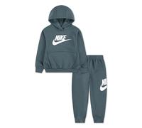 Jogginganzug NIKE SPORTSWEAR "NKN CLUB FLEECE SET", Jungen, Gr. 104 (4), mineral slate, Sweatware, Obermaterial: 60% Baumwolle, 40% Polyester, Sportanzüge Jogginganzug, mit Kapuze, mit elastischem Bun