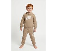 Jogginganzug NIKE SPORTSWEAR "NKN CLUB FLEECE SET", Jungen, Gr. 104, beige (hemp), Sweatware, Obermaterial: 60% Baumwolle, 40% Polyester, Sportanzüge Jogginganzug, mit Kapuze, aus Fleece (77502546-104