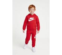Jogginganzug NIKE SPORTSWEAR "NKN CLUB FLEECE SET", Jungen, Gr. 12M (80), university rot, Sweatware, Obermaterial: 60% Baumwolle, 40% Polyester, unifarben, Sportanzüge Jogginganzug, mit Kapuze, aus Fl