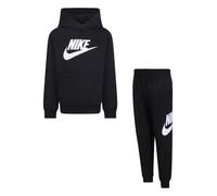 Jogginganzug NIKE SPORTSWEAR "NKN CLUB FLEECE SET", Jungen, Gr. 7 (122), schwarz, Sweatware, Obermaterial: 60% Baumwolle, 40% Polyester, Sportanzüge Jogginganzug, mit Kapuze, mit elastischem Bund und 