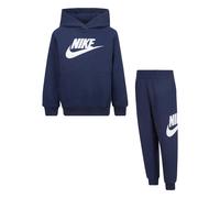 Jogginganzug NIKE SPORTSWEAR "NKN CLUB FLEECE SET", Jungen, Gr. 92 (24), midnight navy, Sweatware, Obermaterial: 60% Baumwolle, 40% Polyester, Sportanzüge Jogginganzug, mit Kapuze, mit elastischem Bun