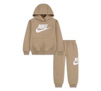 Jogginganzug NIKE SPORTSWEAR "NKN CLUB FLEECE SET", Jungen, Gr. 98 (3), hemp, Sweatware, Obermaterial: 60% Baumwolle, 40% Polyester, Sportanzüge Jogginganzug, mit Kapuze, mit elastischem Bund und geri