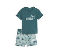 Jogginganzug PUMA "Essentials Tie-dye T-Shirt and Shorts im Set Kinder", Mädchen, Gr. 74, emerald ice grün, Rippe: 80% Baumwolle, 20% Polyester, Sportanzüge Jogginganzug (55700557-74) emerald ice grün
