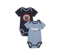 Jogginganzug PUMA "Minicats Newborn 2er-Pack Body Kinder", Jungen, Gr. 68, blau (cool blau), Obermaterial: 100% Baumwolle, Sportanzüge (11370743-68) cool blau