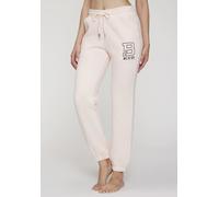 Jogginghose BENCH. LOUNGEWEAR, Damen, Gr. 40/42, N-Gr, rosa, angeraute Sweatware, Obermaterial: 60% Baumwolle, 40% Polyester, unifarben, Basic, klassisch lang, Hosen Jogginghose, mit seitlichen Tasche