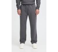 Jogginghose BLEND "BHDOWNTON straight leg pants", Herren, Gr. 3XL, N-Gr, grau (iron gate), angeraute Sweatware, Obermaterial: 50% Baumwolle, 50% Polyester, unifarben, relaxed fit lang, Hosen Joggingho
