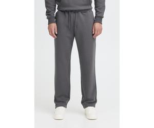 Jogginghose BLEND "BHDOWNTON straight leg pants", Herren, Gr. M, N-Gr, grau (iron gate), angeraute Sweatware, Obermaterial: 50% Baumwolle, 50% Polyester, unifarben, relaxed fit lang, Hosen Jogginghose