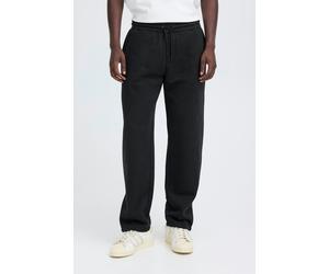 Jogginghose BLEND "BHDOWNTON straight leg pants", Herren, Gr. XL, N-Gr, schwarz, angeraute Sweatware, Obermaterial: 50% Baumwolle, 50% Polyester, unifarben, relaxed fit lang, Hosen Jogginghose, Baumwo