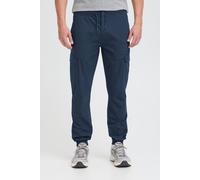 Jogginghose BLEND "BHTino", Herren, Gr. 33, Länge 32, marineblaus, Twill, 98% Baumwolle, 2% Elasthan, unifarben, normal lang, Hosen Jogginghose, Stilvolle Cargohose mit Taschen (39072917-33) marinebla