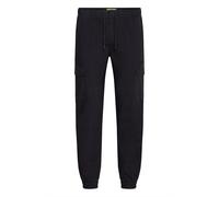 Jogginghose BLEND "BHTino", Herren, Gr. 38, Länge 32, schwarz, Twill, 98% Baumwolle, 2% Elasthan, unifarben, normal lang, Hosen Jogginghose, Stilvolle Cargohose mit Taschen (62190521-38) schwarz