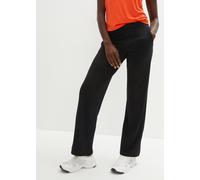 Jogginghose BONPRIX, Damen, Gr. 52/54 (XXL), N-Gr, schwarz, Web, Obermaterial: 88% Polyester, 12% Elasthan, regular fit, Hosen Jogginghose, aus schnelltrocknendem Stretchmaterial, mit verschließbaren 