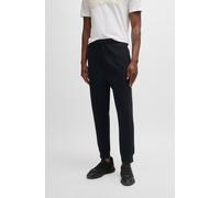 Jogginghose BOSS GREEN "Hadiko", Herren, Gr. S, N-Gr, schwarz (schwarz100), Web, Obermaterial: 95% Baumwolle, 5% Elasthan, unifarben, regular fit lang, Hosen Jogginghose, mit Kordel (77104060-S) schwa