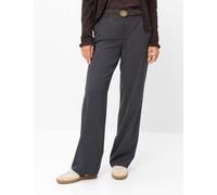 Jogginghose BRAX "Style MAINE", Damen, Gr. 46, Normalgrößen, grau, Web, 53% Polyester, 43% Schurwolle, 4% Elasthan, Hosen Jogginghose (48548008-46) grau
