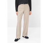 Jogginghose BRAX "Style MAINE", Damen, Gr. 46K (23), Kurzgrößen, stein, Web, 59% Polyester, 26% Viskose, 14% Schurwolle, 1% Elasthan, Hosen Jogginghose (96784942-23) stein