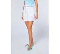 Shorts CHIEMSEE, Damen, Gr. XS (32), Normalgrößen, weiß, 80% Baumwolle, 20% Polyester, Hosen Shorts (18304336-XS) weiß