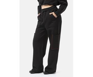 Jogginghose CIPO & BAXX "WR154", Damen, Gr. L, US-Größen, schwarz, 70% Baumwolle, 30% Polyester, unifarben, relaxed fit lang, Hosen Jogginghose, weiter Schnitt (10662119-L) schwarz