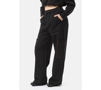 Jogginghose CIPO & BAXX "WR154", Damen, Gr. S, US-Größen, schwarz, 70% Baumwolle, 30% Polyester, unifarben, relaxed fit lang, Hosen Jogginghose, weiter Schnitt (10662119-S) schwarz