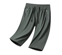 Jogginghose Damen Baggy Schwarz, Sporthose Damen 3/4 Locker Freizeithose Große Größen Sommerhose Atmungsaktiv Caprihose Einfarbig Relaxhose Casual Strandhose Bequeme Laufhosen Eisseide Sweatpants