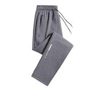 Jogginghose Damen Baumwolle Weite Jogginghose Freizeithose Hohe Taille Sporthose Trainingshose High Waist Sweathose mit Taschen Bequeme Lockere Loungewear (Grau, 4XL)