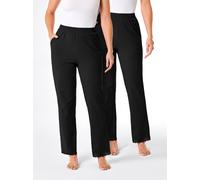 Jogginghose FEEL GOOD, Damen, Gr. 26/27, Kurzgrößen, schwarz, 100% Baumwolle, unifarben, Hosen Jogginghose (18057945-26) schwarz