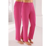 Jogginghose FEEL GOOD, Damen, Gr. 40/42, Normalgrößen, pink (fuchsia), 100% Baumwolle, unifarben, Hosen Jogginghose (97135133-40) fuchsia